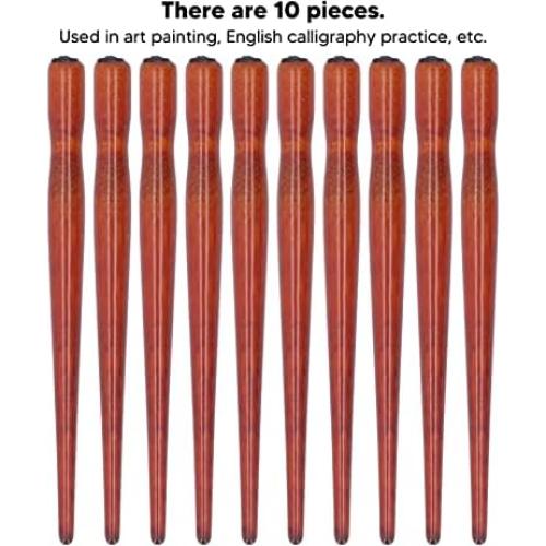 Juego de Soportes para Plumas Pissente 10 Piezas Madera Caoba