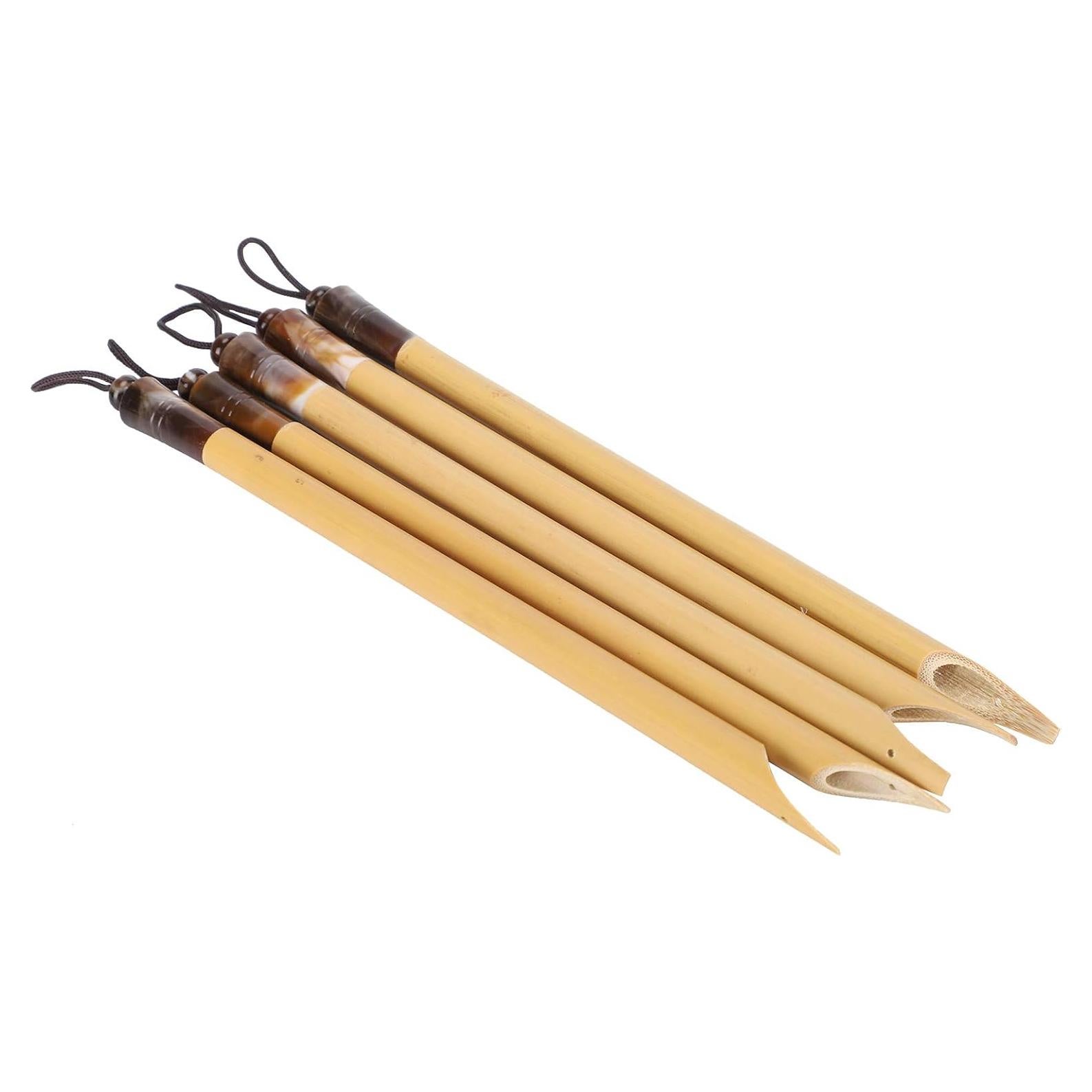 Juego de 5 Plumas de Caligrafía KooingTech - Bambú Natural