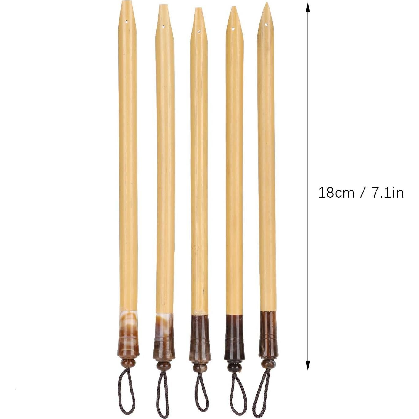 Juego de 5 Plumas de Caligrafía KooingTech - Bambú Natural