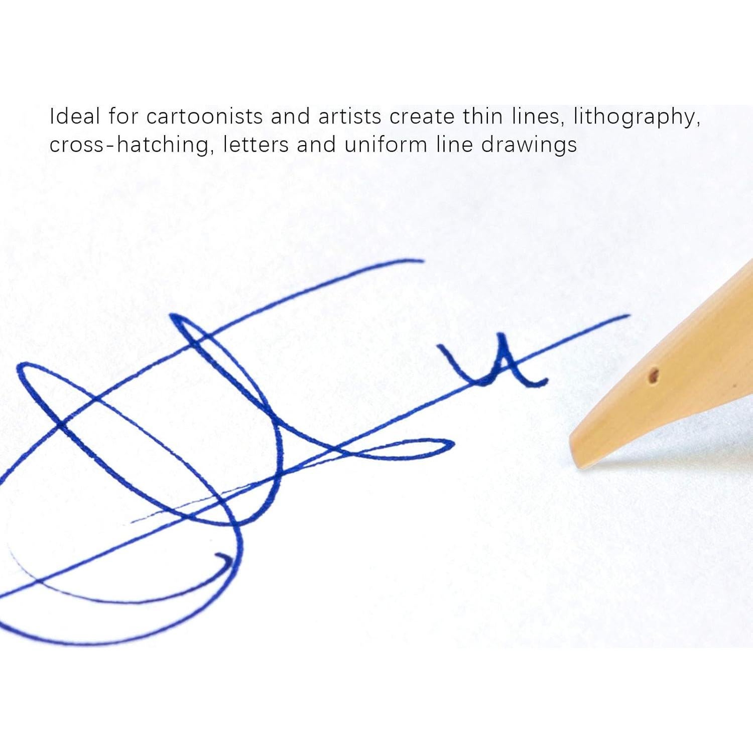 Juego de 5 Plumas de Caligrafía KooingTech - Bambú Natural