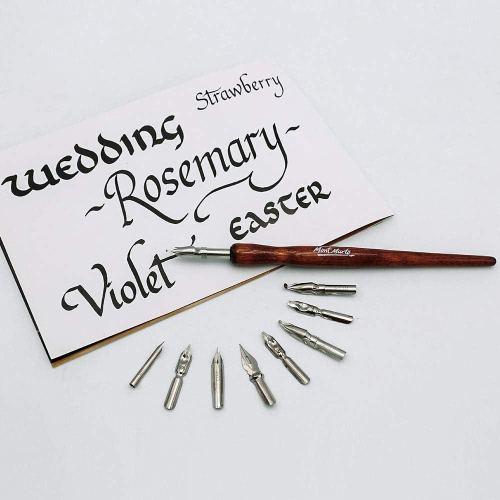 Juego de Pluma de Caligrafía Mont Marte 10 Piezas, 9 Puntas