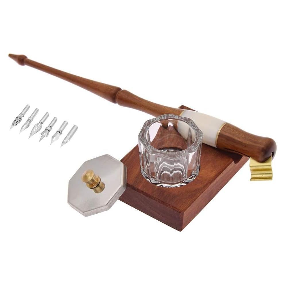 Pluma de Inmersión BetterUS de Madera con Soporte y Tinta