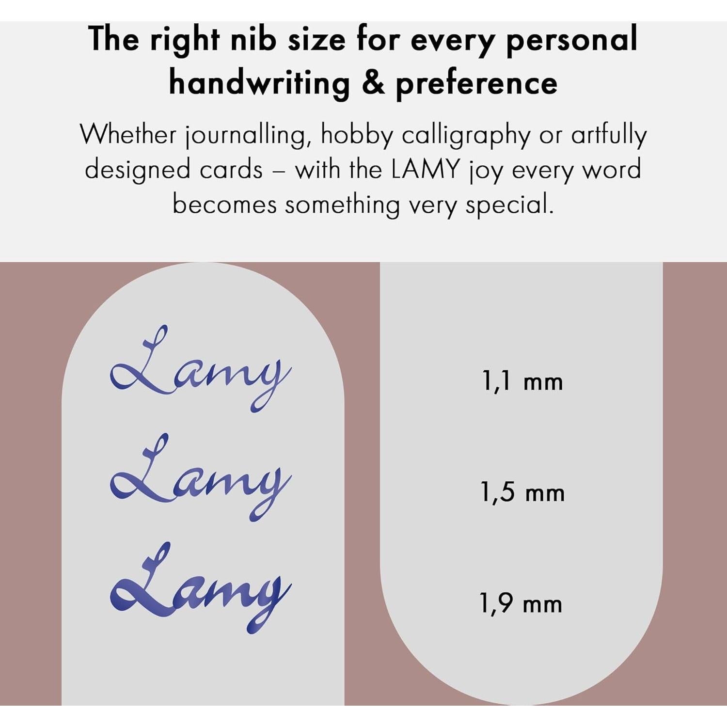 Pluma Fuente Caligrafía Lamy Joy Negro 3 Puntas 1.1/1.5/1.9 mm