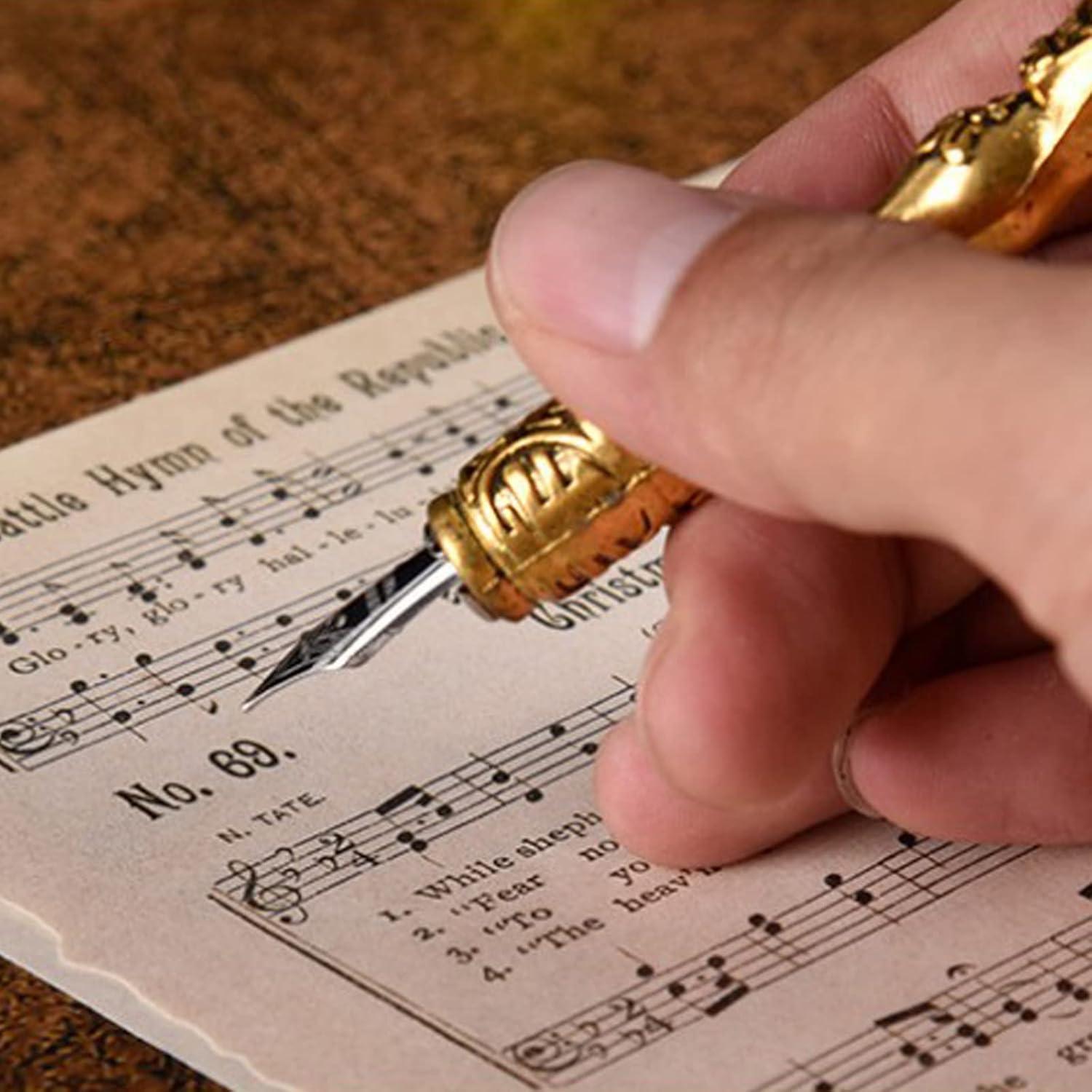 Juego de Plumas de Caligrafía Joyeee con Tinta y Sello