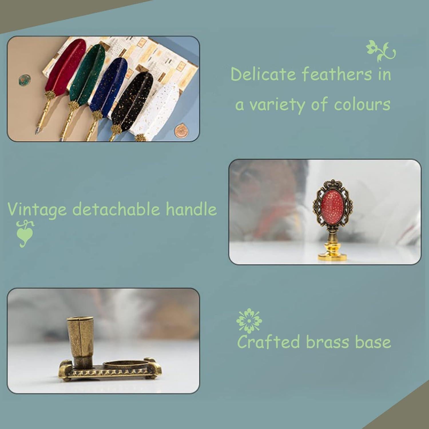 Juego de Plumas de Caligrafía Joyeee con Tinta y Sello