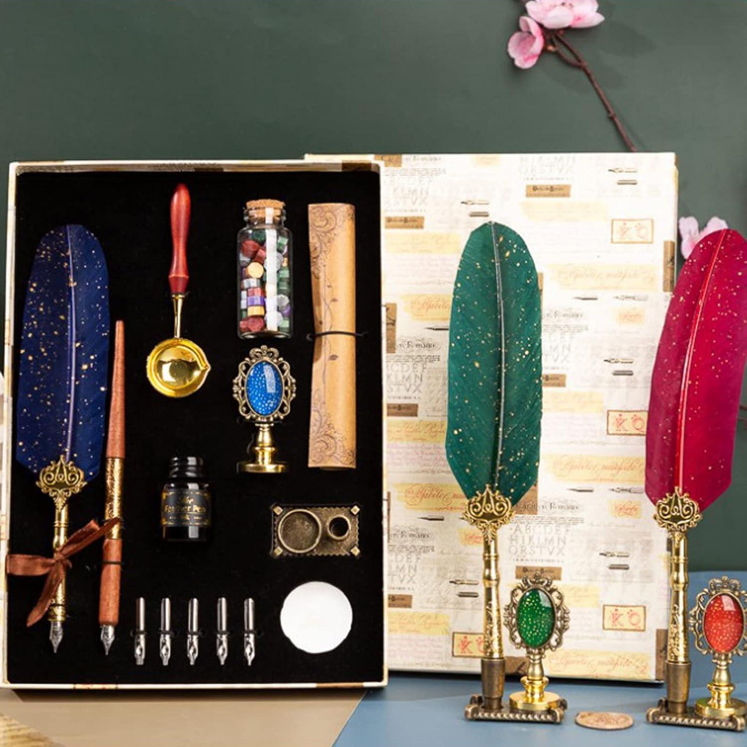 Juego de Plumas de Caligrafía Joyeee con Tinta y Sello
