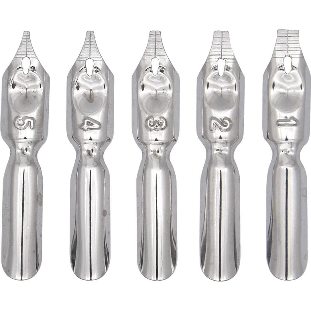 Pluma de Caligrafía Gullor con 6 Puntas de Acero Inoxidable