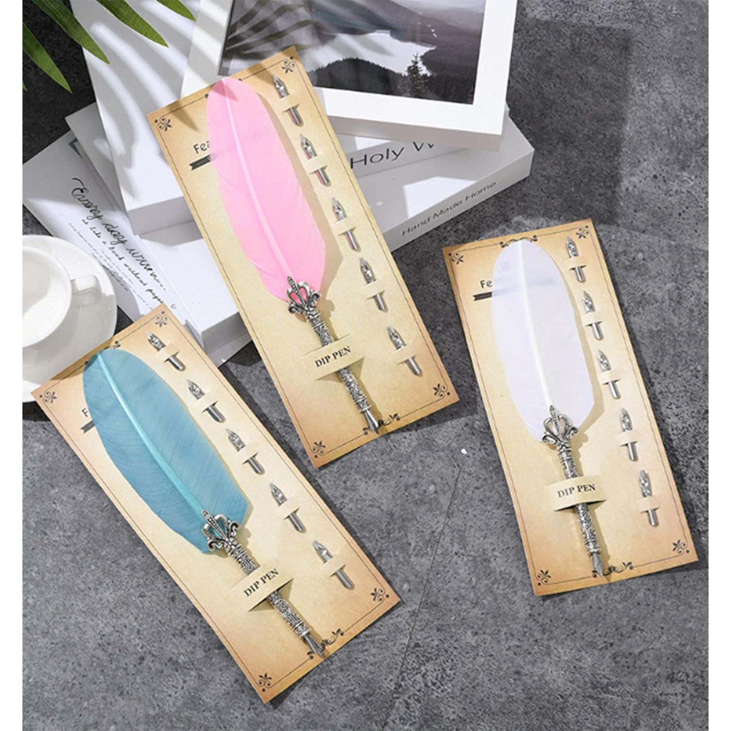 Pluma de Caligrafía Gullor con 6 Puntas de Acero Inoxidable