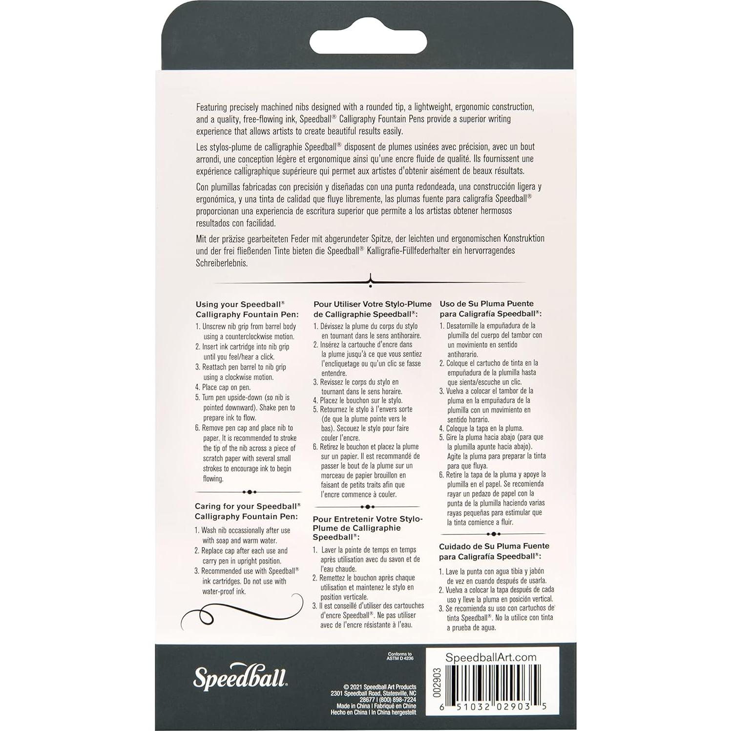Conjunto de Plumas Estilográficas Speedball 2903 - Caligrafía
