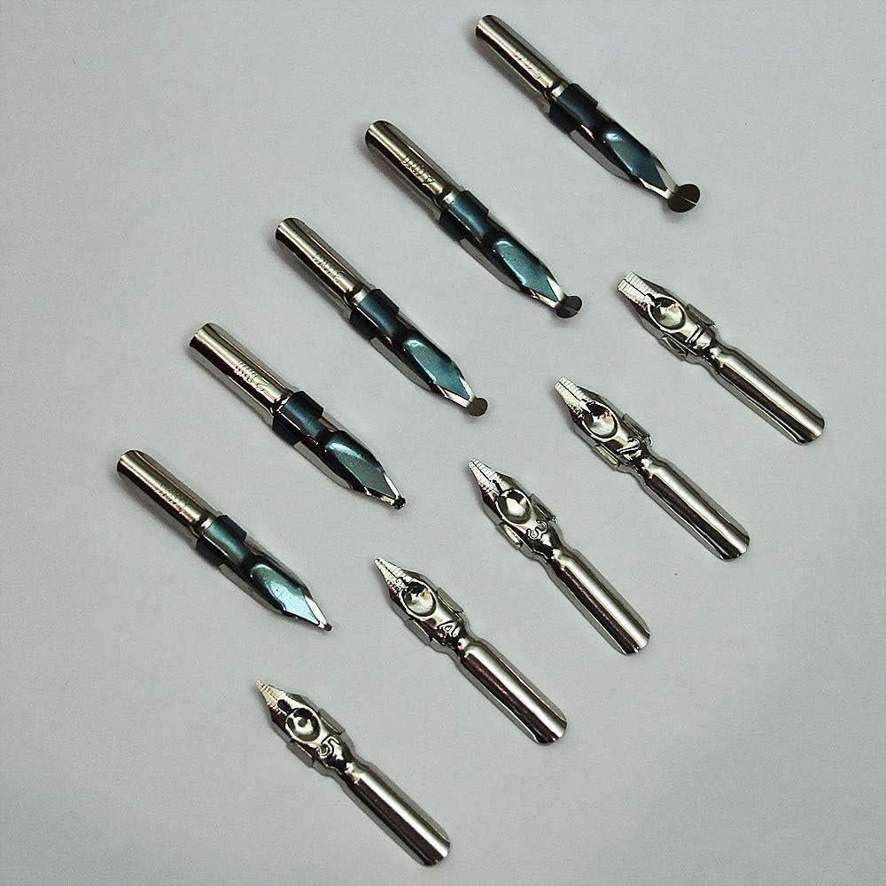 Juego de Plumas de Caligrafía ASXMA con 11 Puntas y 4 Tintas