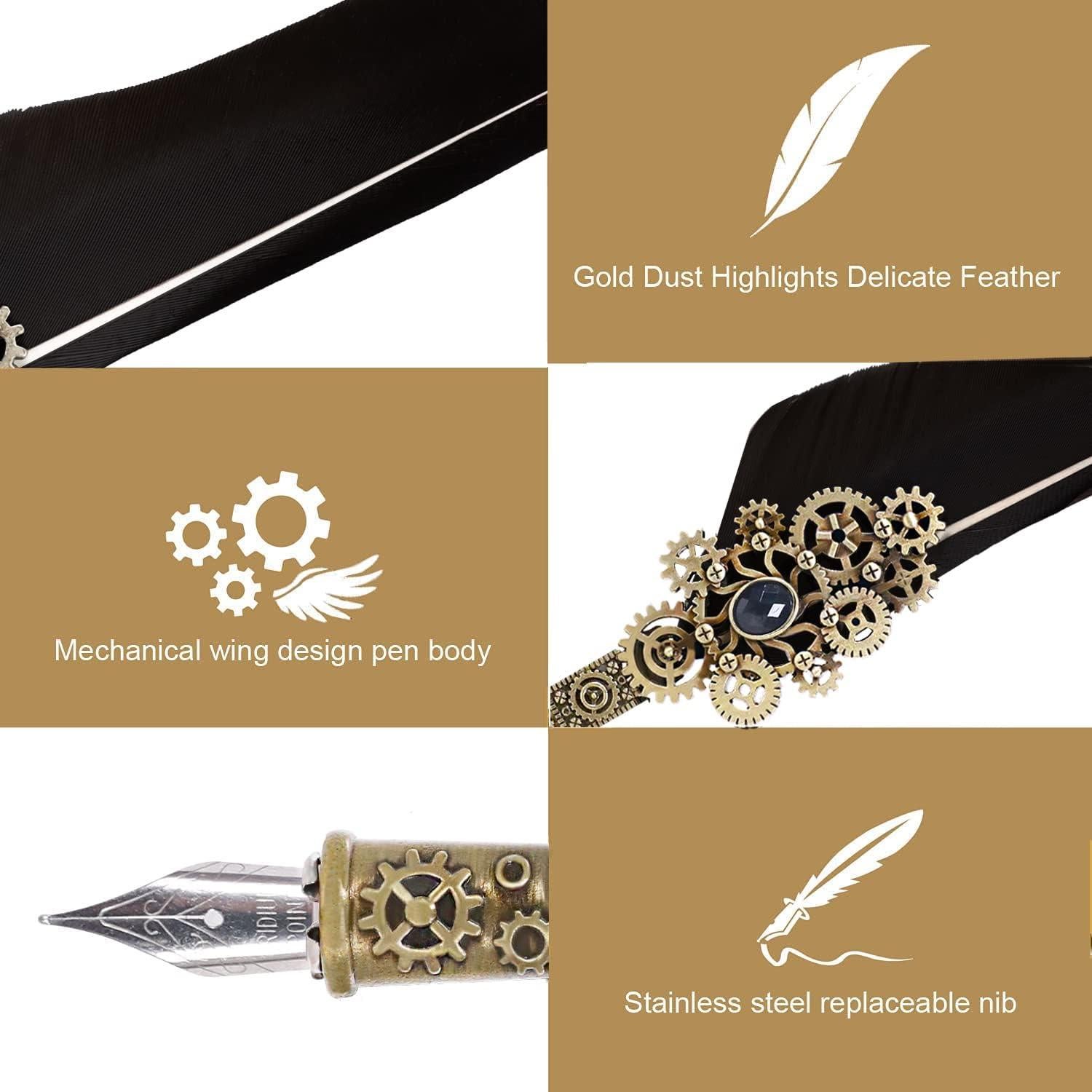 Juego de Caligrafía NC con Pluma, 5 Tintas y 6 Puntas