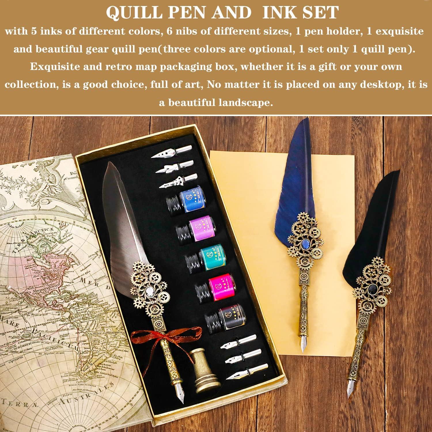 Juego de Caligrafía NC con Pluma, 5 Tintas y 6 Puntas