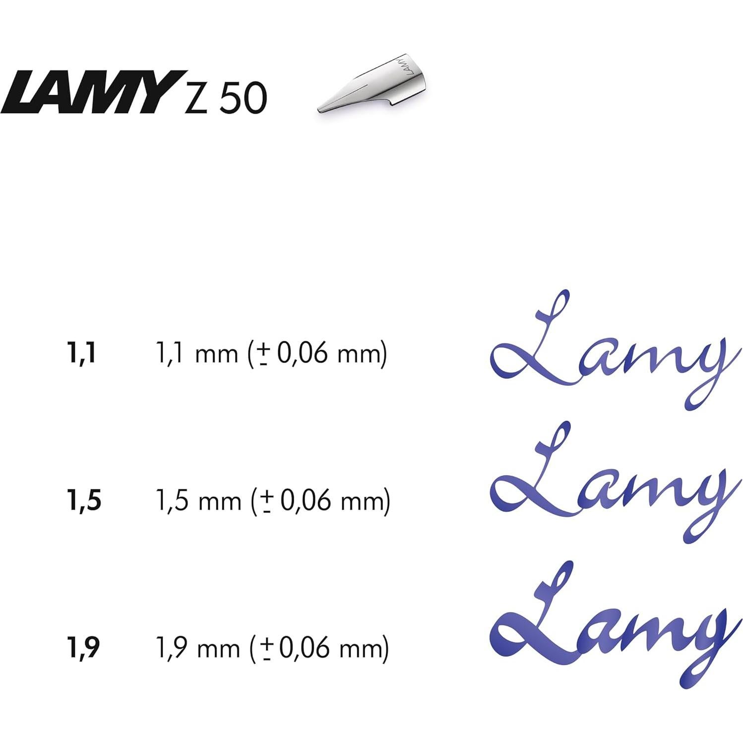 Juego de Plumas Lamy Z 50 Joy 1.1 mm Biselada Plata