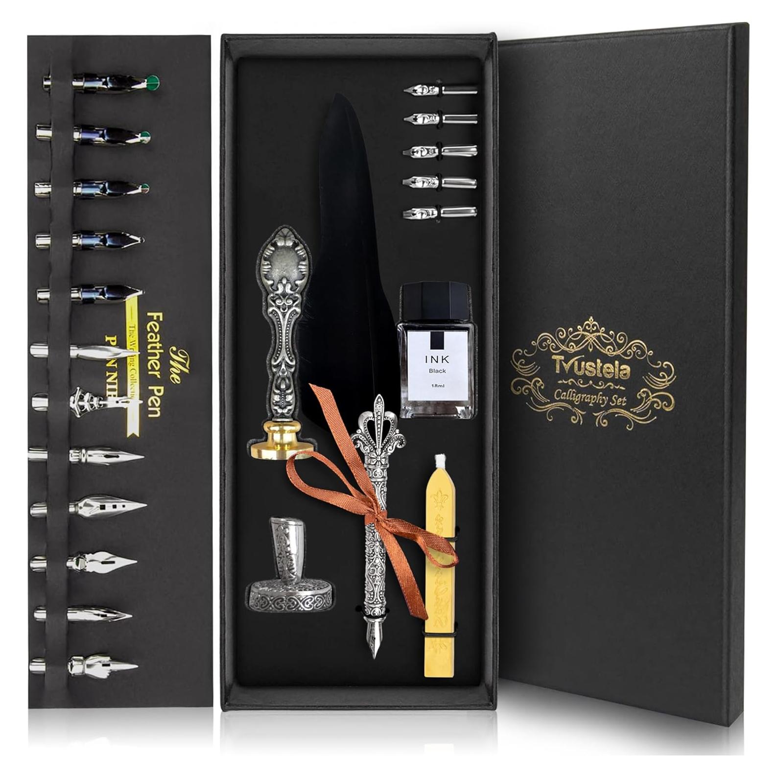 Juego de Plumas de Caligrafía Trustela con 18 Puntas y Soporte