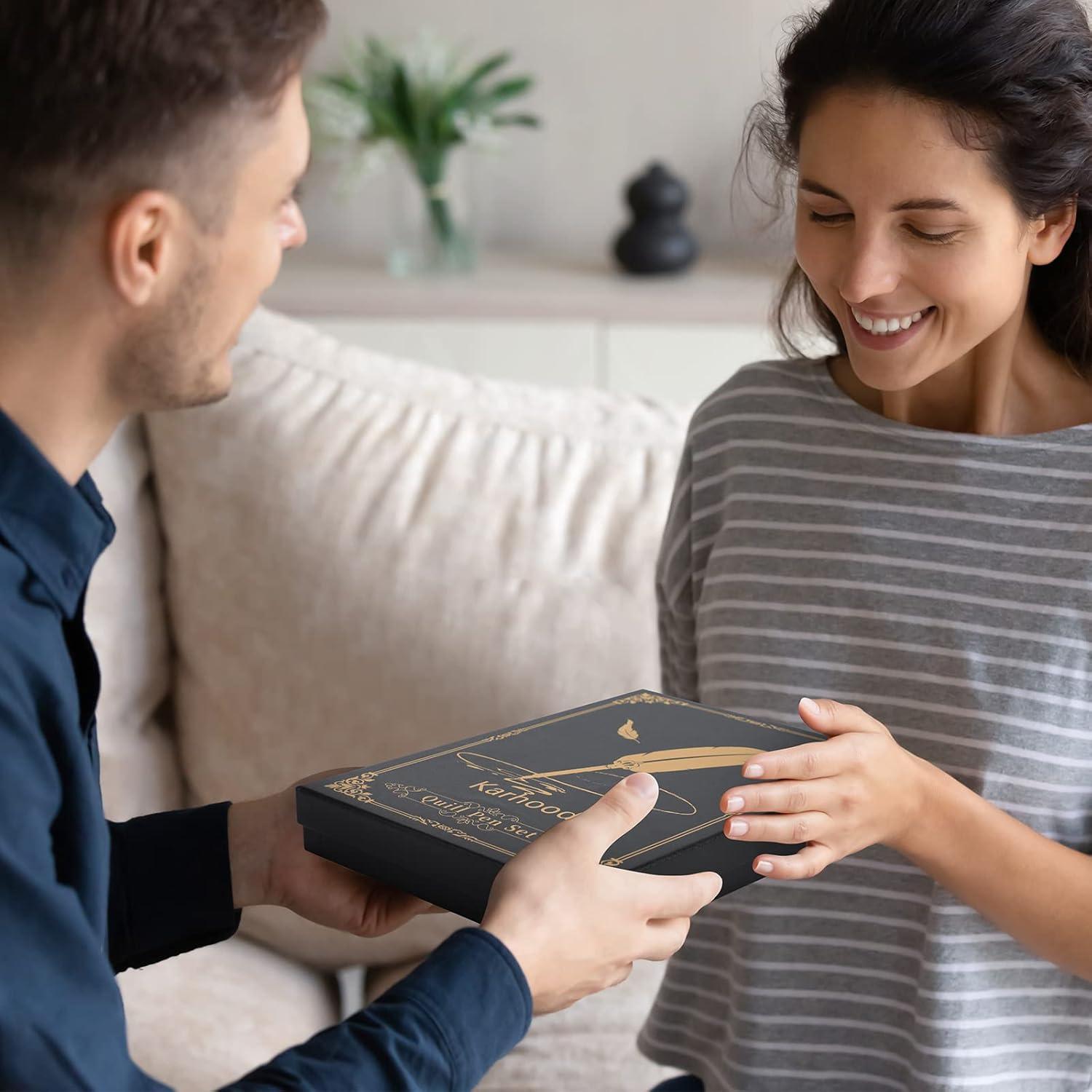 Juego de Pluma y Tinta Karhood con Sello de Cera y 5 Plumillas