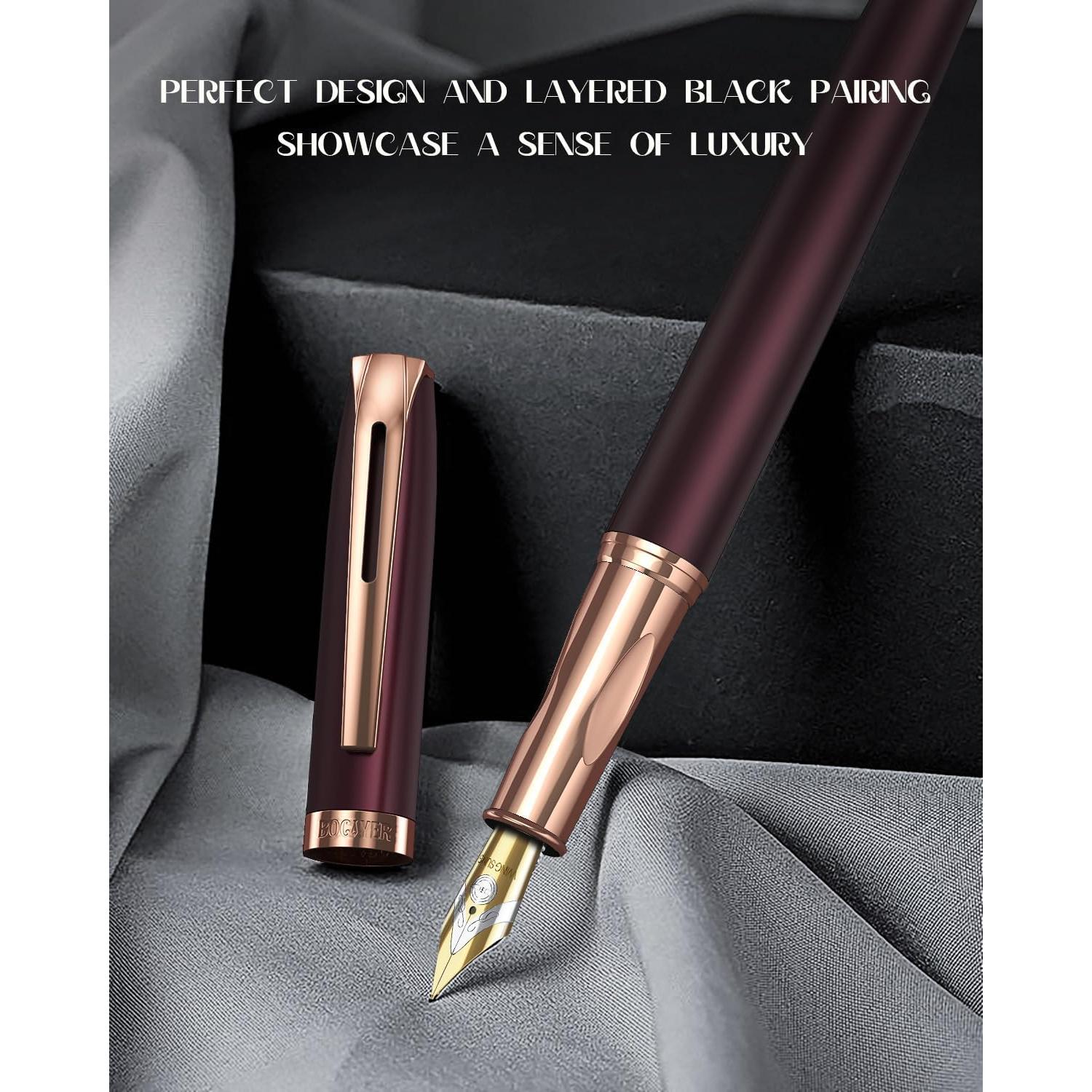 Conjunto de Plumas Fuente BOCIYER Samurai Rojo Oscuro