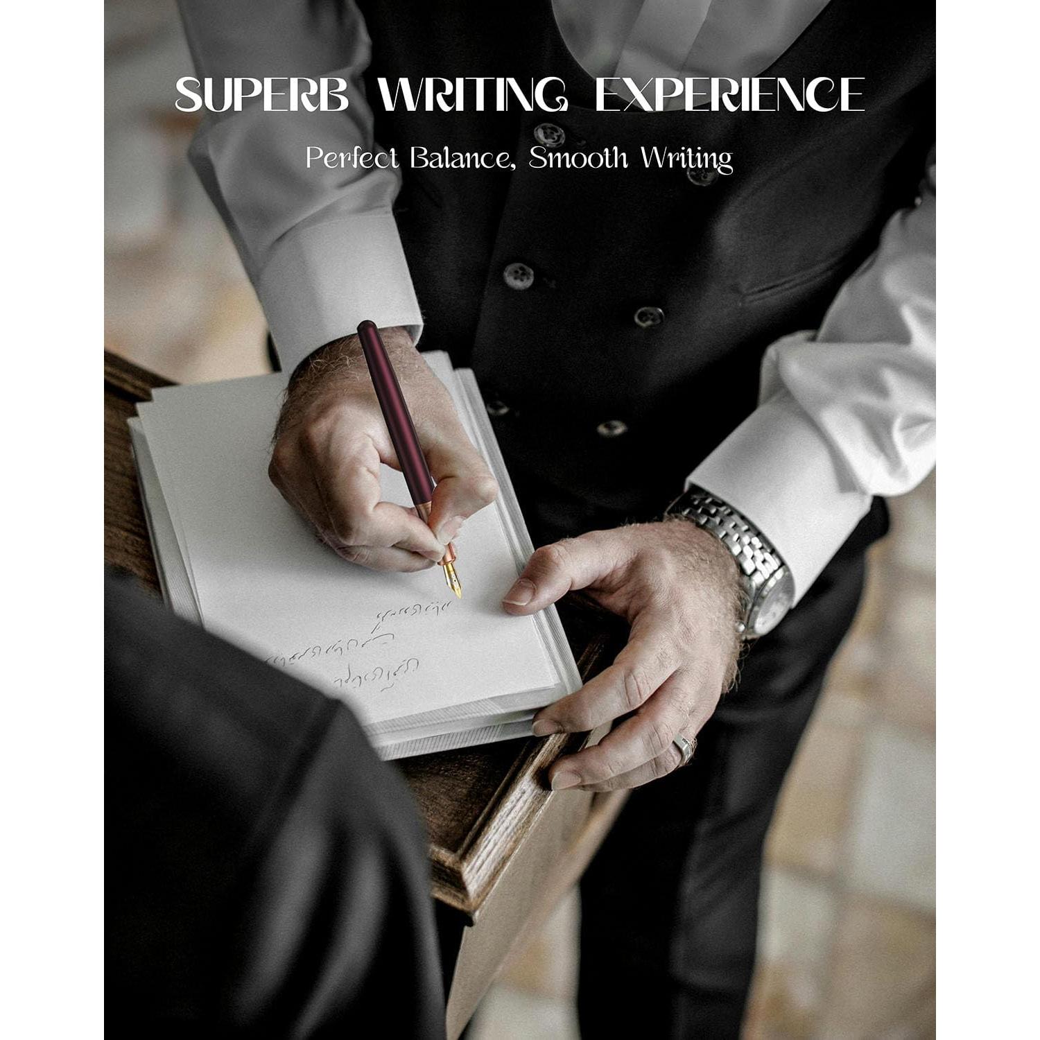 Conjunto de Plumas Fuente BOCIYER Samurai Rojo Oscuro