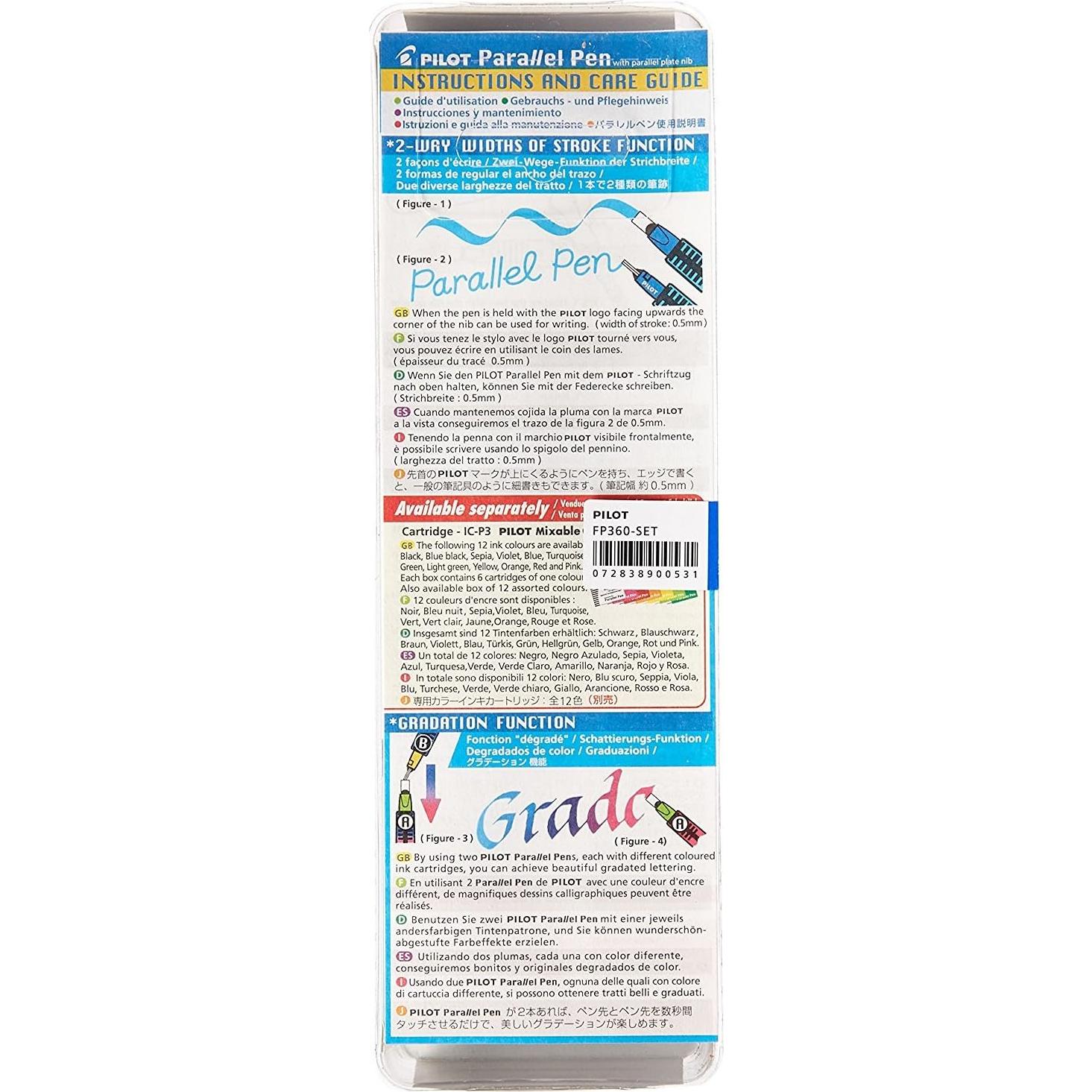 Juego de Plumas de Caligrafía Pilot Parallel 16 Piezas 6mm