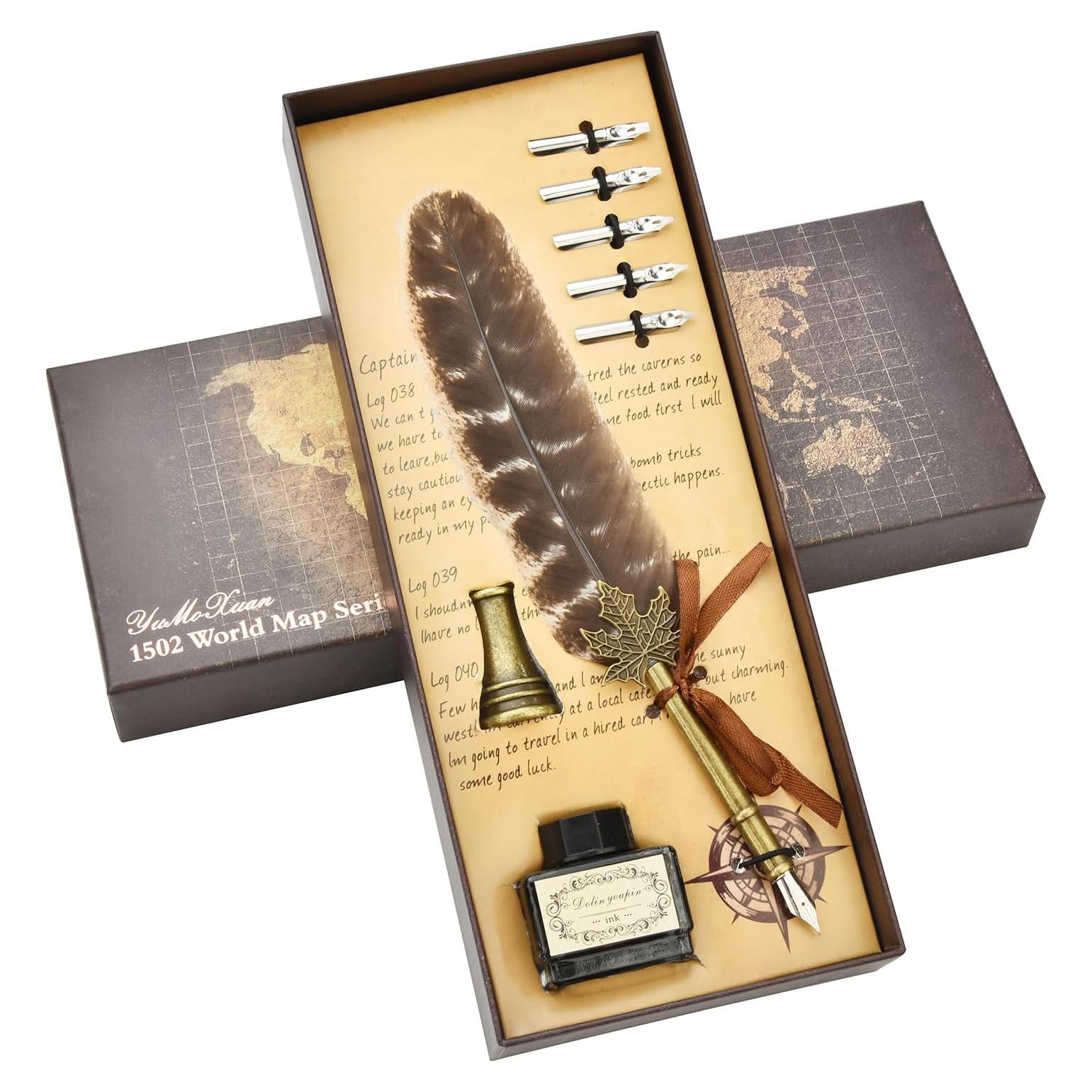 Juego de Pluma de Caligrafía Hethrone con Tinta y 5 Puntas