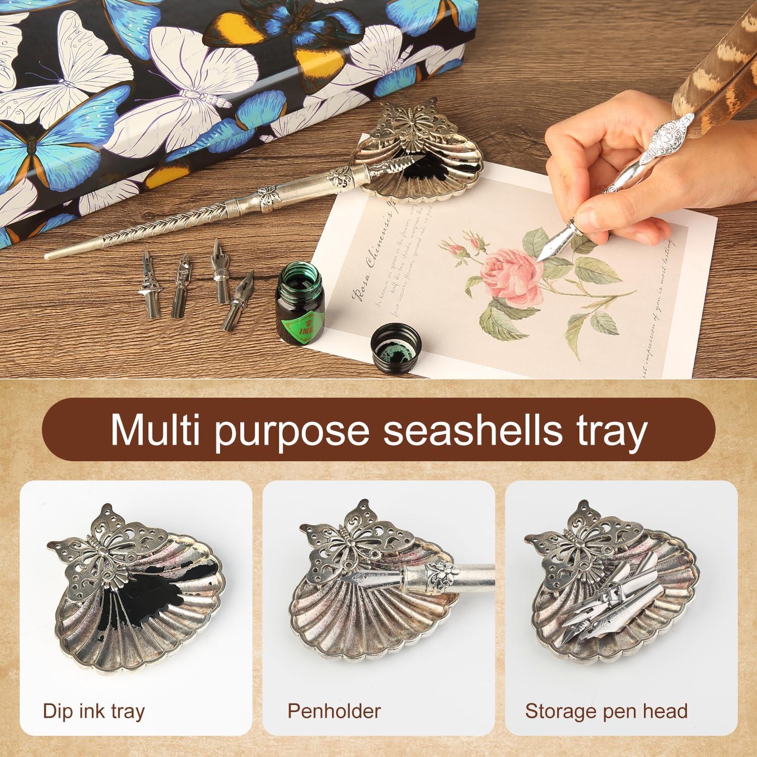 Juego de Caligrafía Mancola con Pluma y 6 Tintas Multicolor