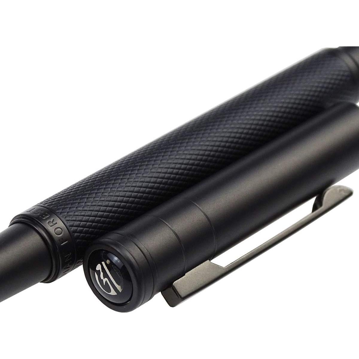 Pluma de Caligrafía Asvine Negra Punta Curvada con Estuche