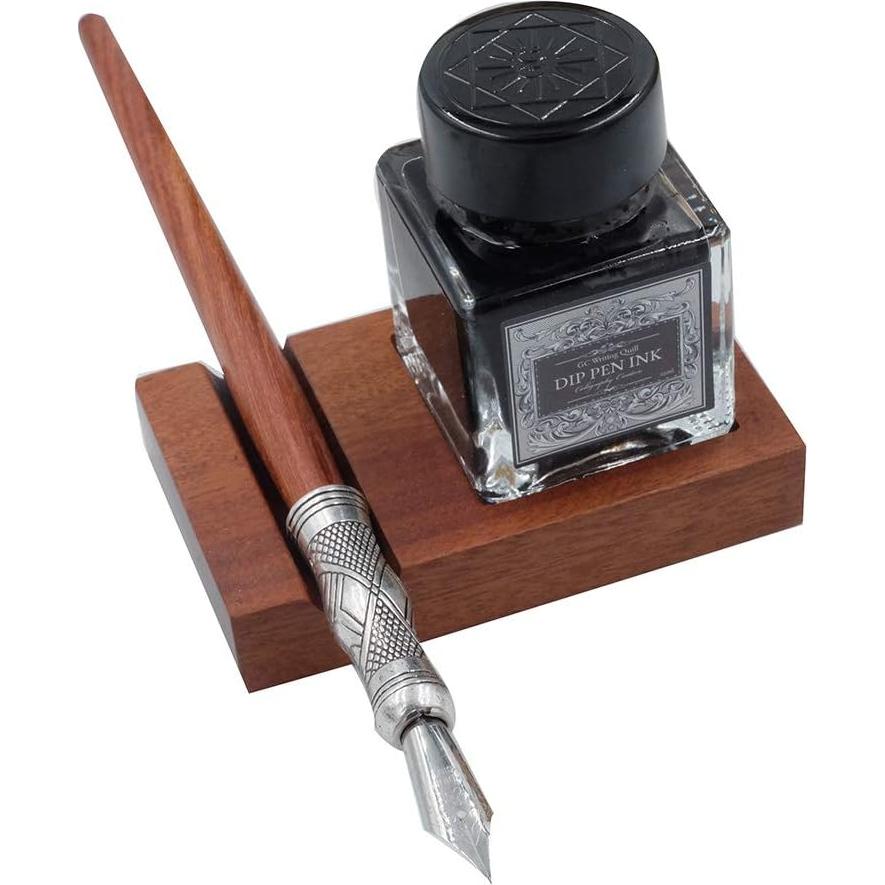 Juego de Pluma de Caligrafía GC Quill Madera Natural 1 Pluma