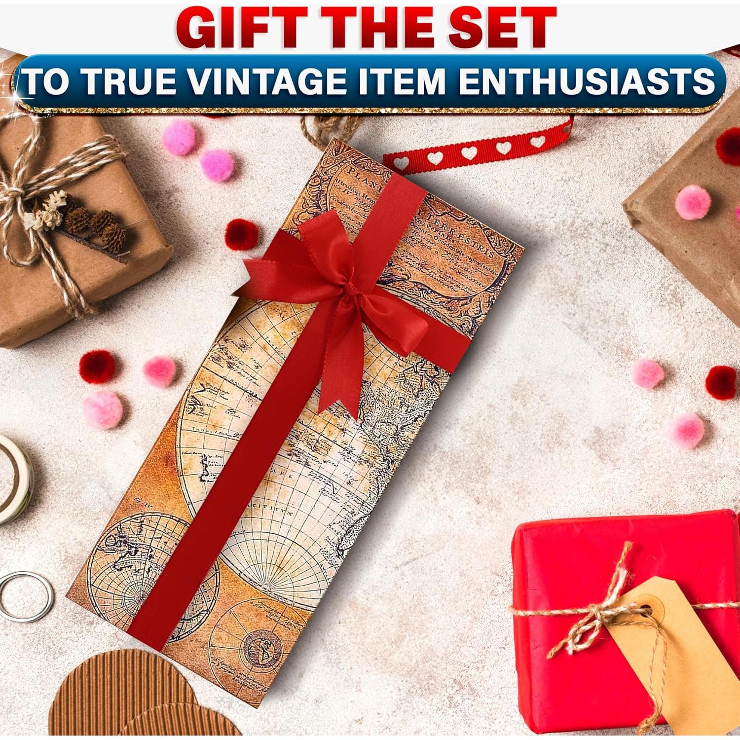 Kit de Caligrafía Vintage Kotko - Pluma Azul y Tinta Negra