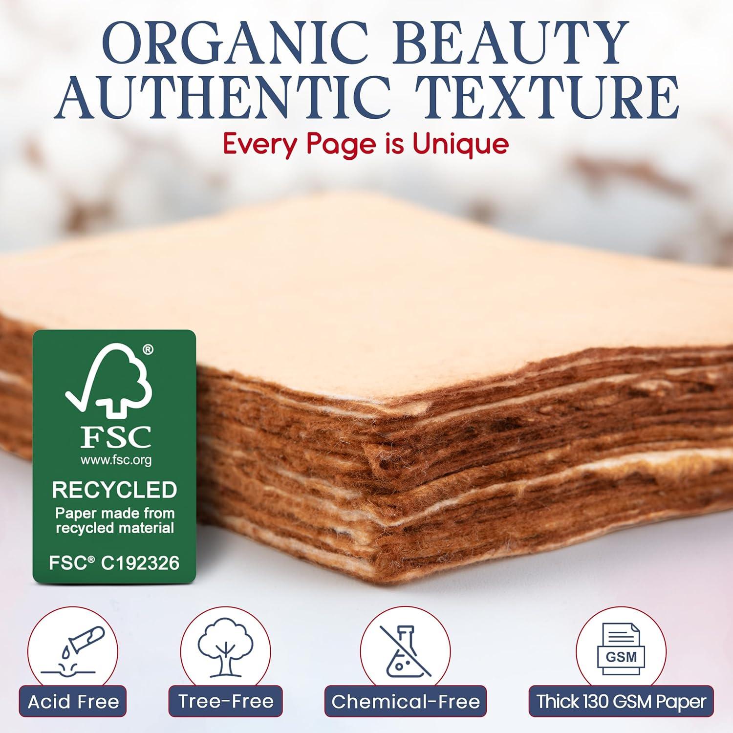 Tarjetas de papel reciclado Wanderings 4x6" 50 unidades