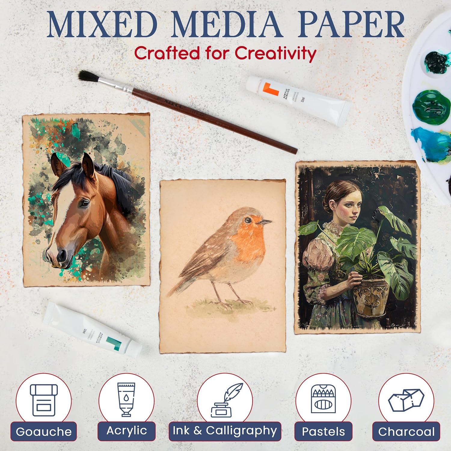 Tarjetas de papel reciclado Wanderings 4x6" 50 unidades