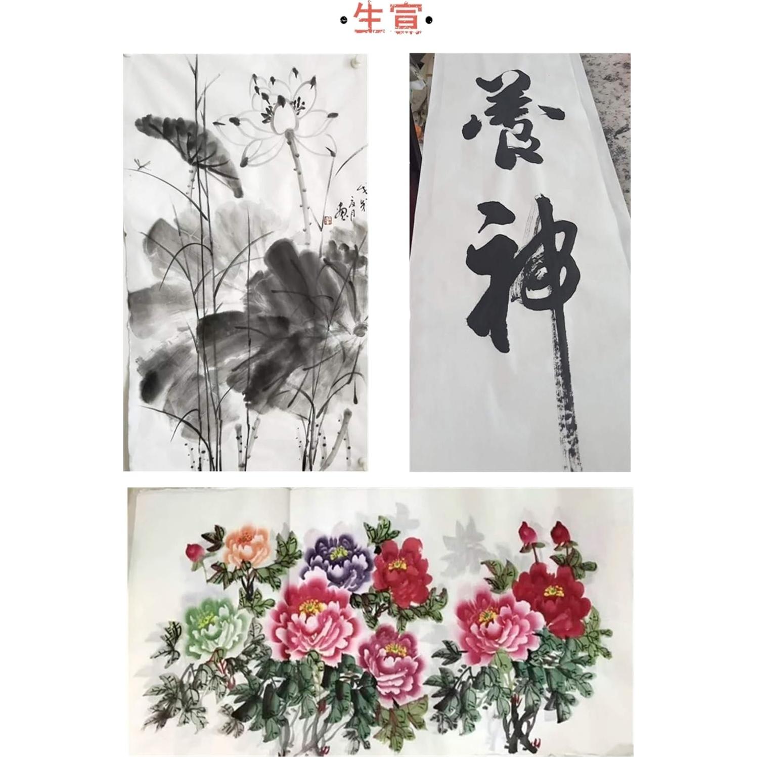 Papel de Caligrafía Chino MEGREZ Xuan 34x68cm 100 Hojas