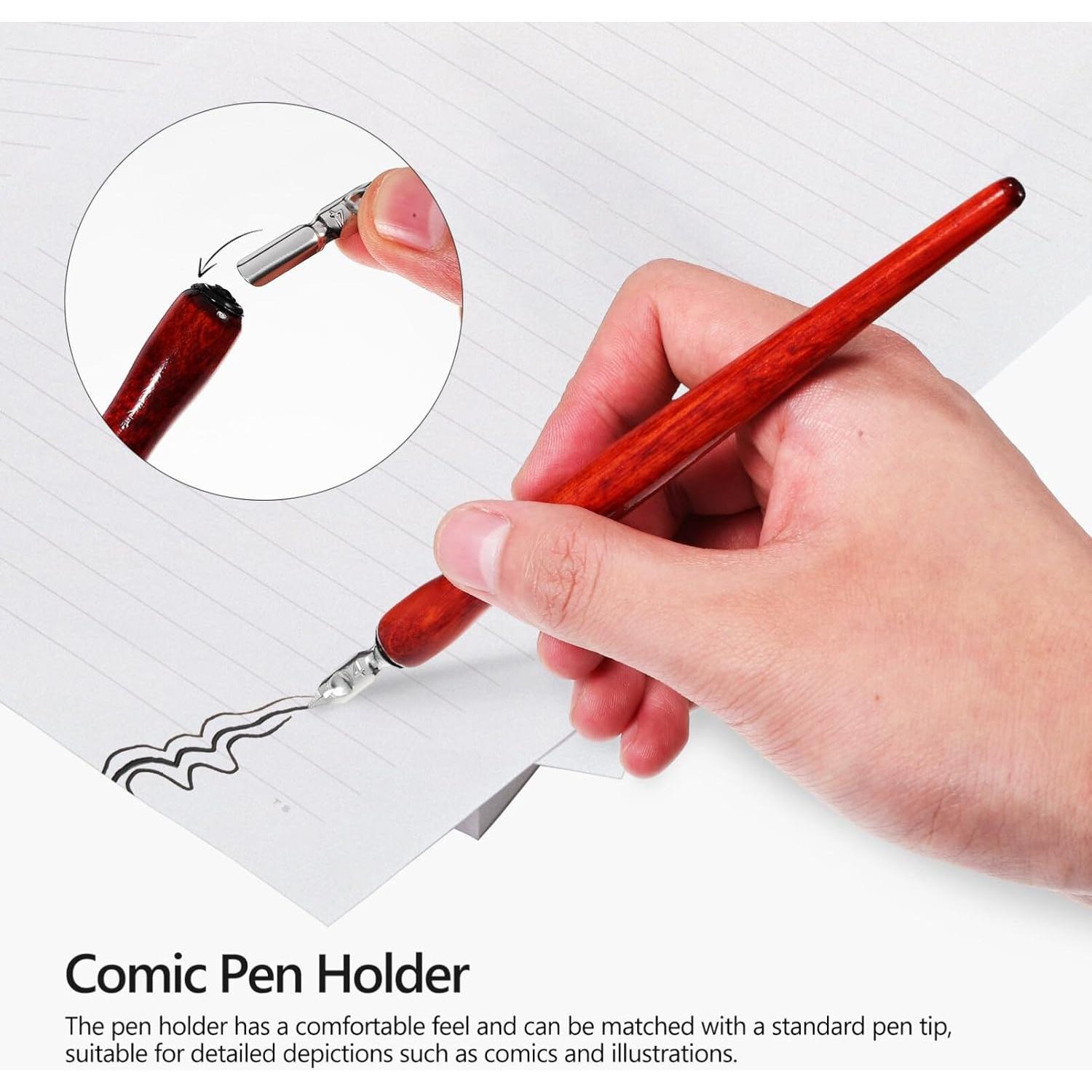 Set de Soporte para Pluma de Inmersión Gadpiparty 12 Piezas Madera