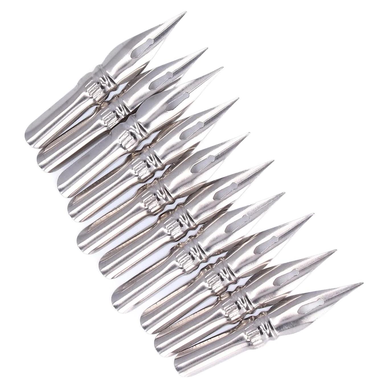 Puntas de Caligrafía Zerodis Metal 10 Pcs para Principiantes