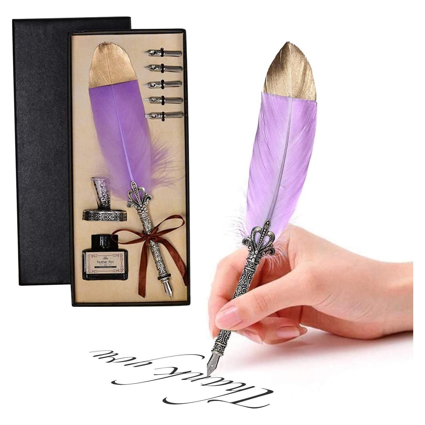 Juego de Caligrafía LSFCHYBY con Pluma Antigua y Tinta 15ml