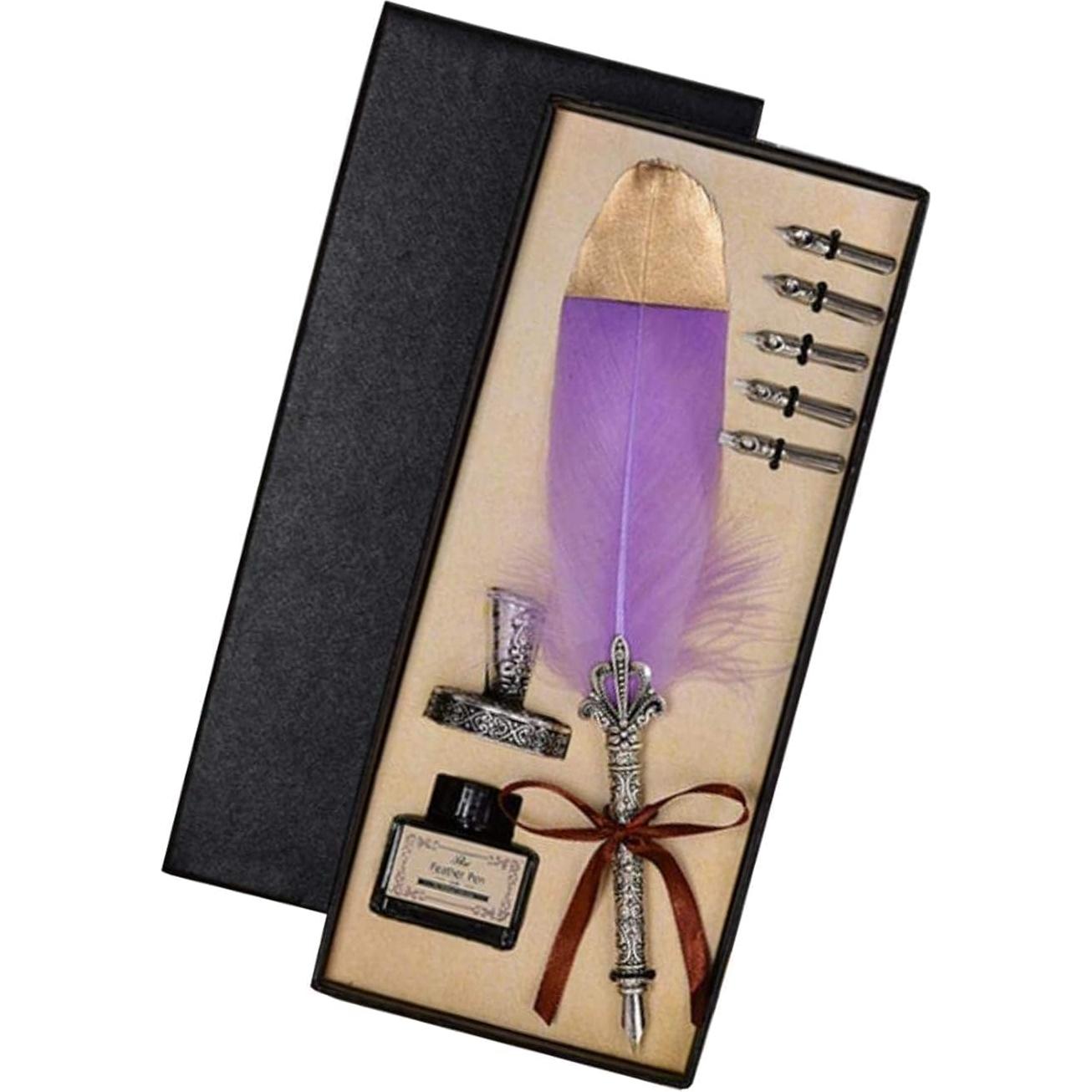 Juego de Caligrafía LSFCHYBY con Pluma Antigua y Tinta 15ml