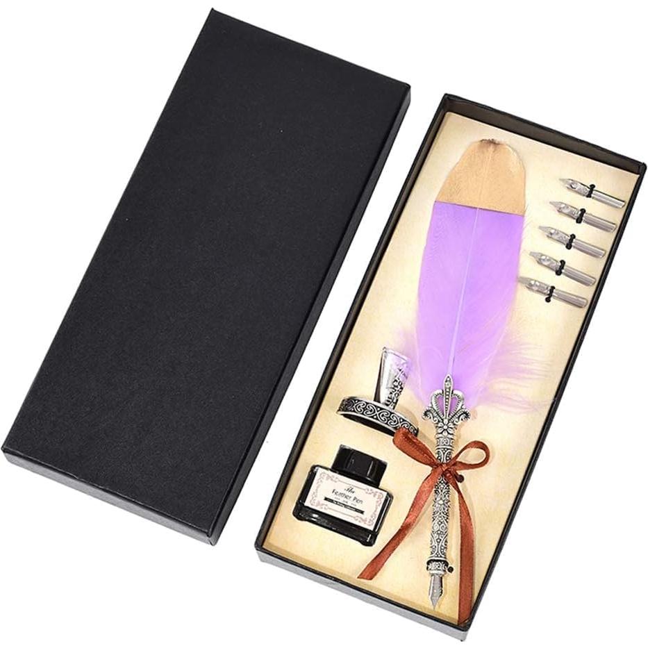 Juego de Caligrafía LSFCHYBY con Pluma Antigua y Tinta 15ml