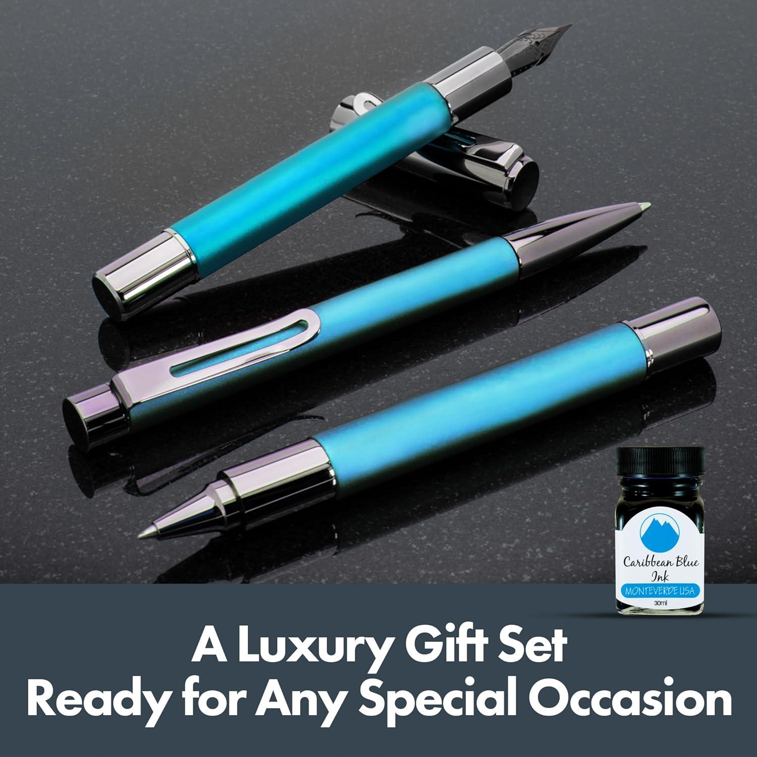 Set de Escritura Monteverde Ritma 3+2 Piezas Turquesa