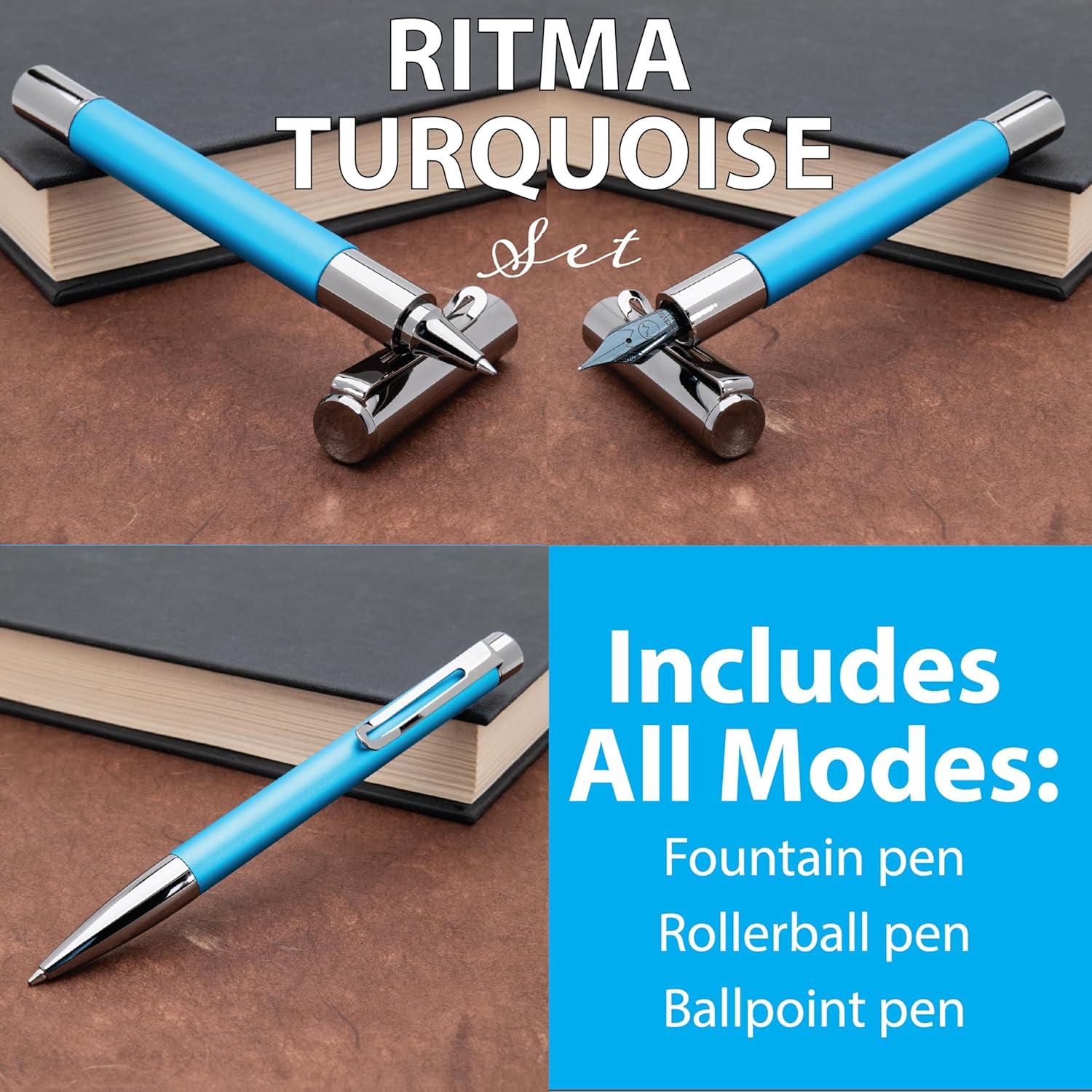 Set de Escritura Monteverde Ritma 3+2 Piezas Turquesa