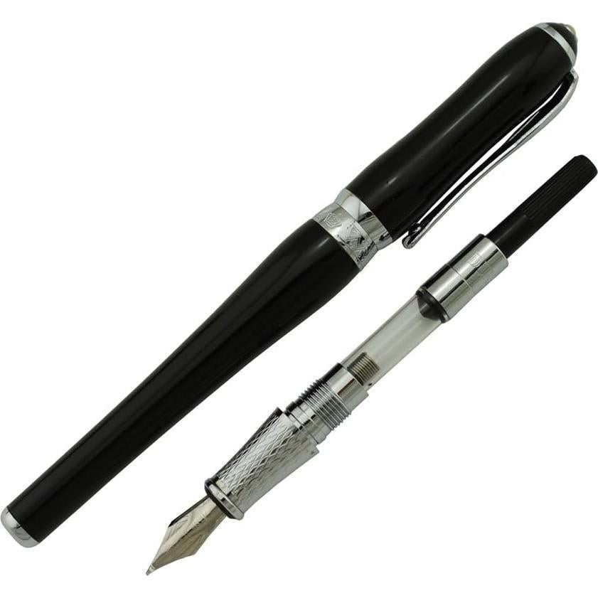 Pluma Fuente Caligrafía Lanxivi Fude Negra con Estuche