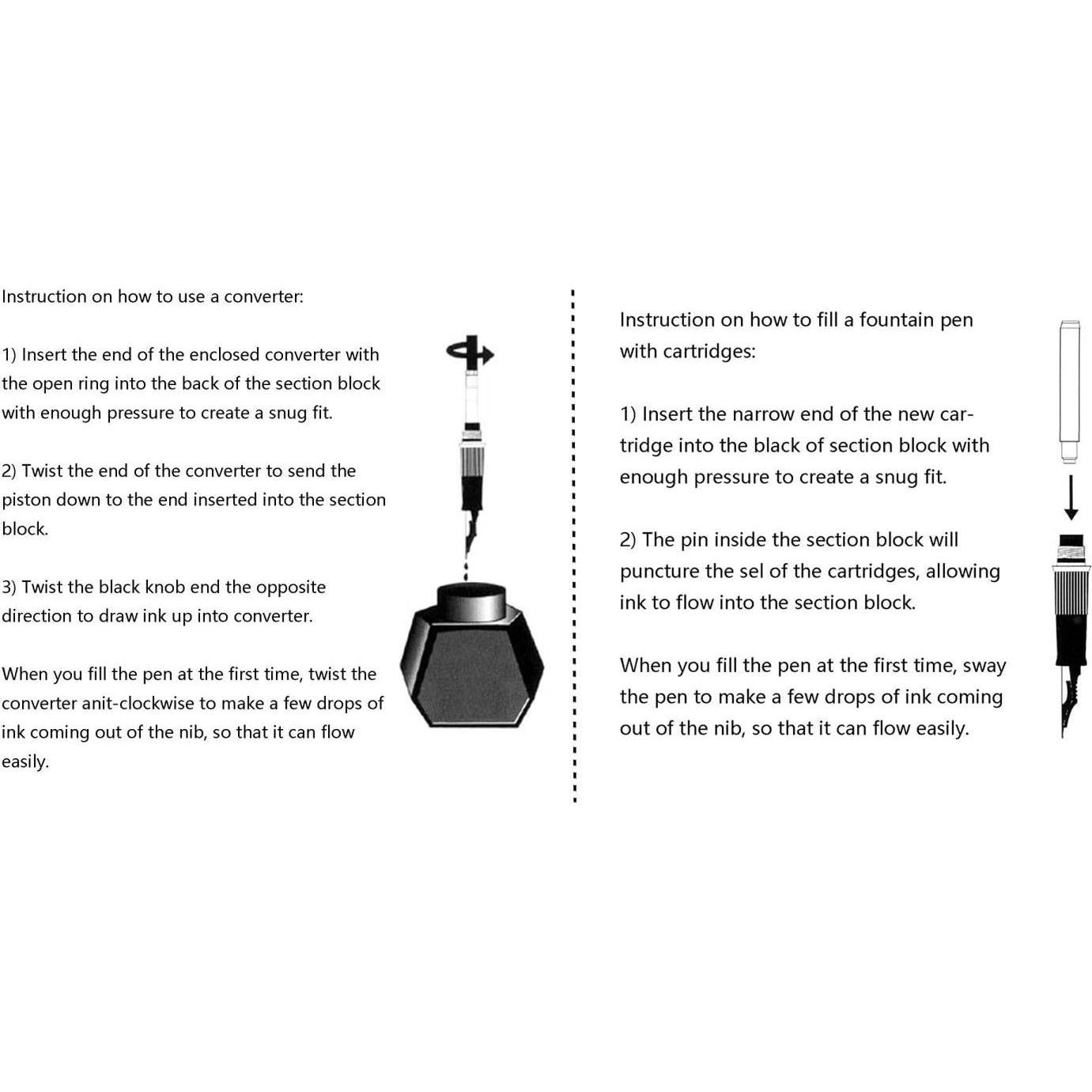 Pluma Fuente Caligrafía Lanxivi Fude Negra con Estuche