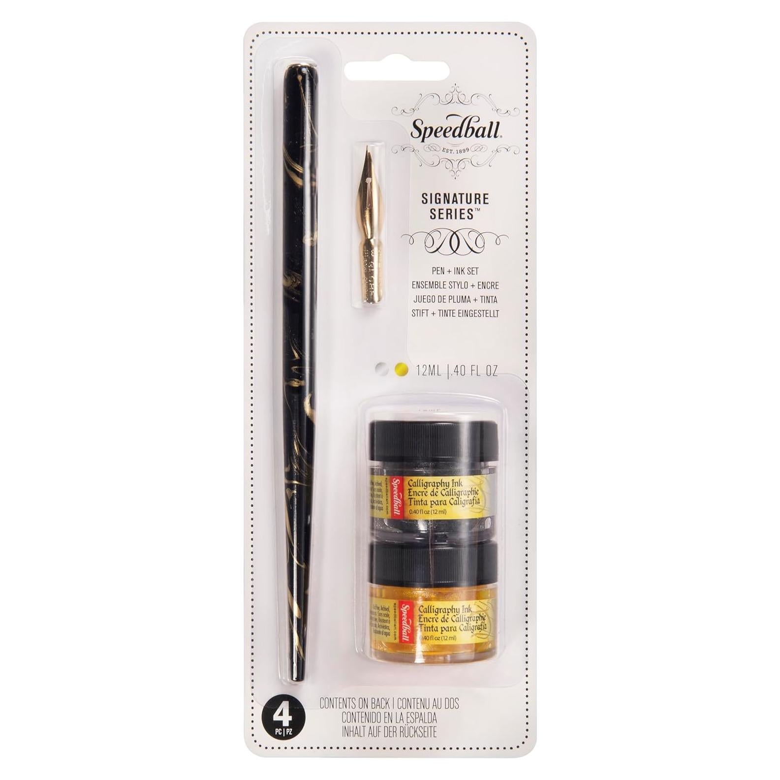 Juego de Pluma y Tinta Speedball Signature - 2 Tintas 12ml