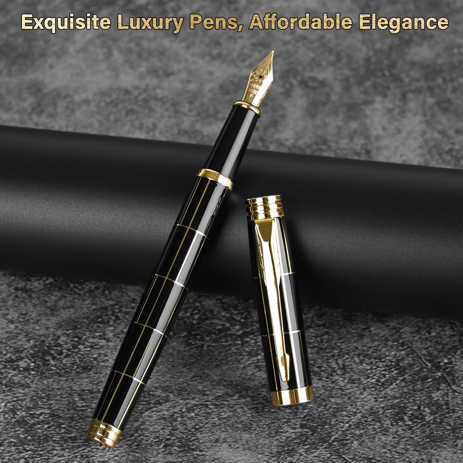 Juego de Pluma Estilográfica LuciLynx con 10 Cartuchos y Estuche