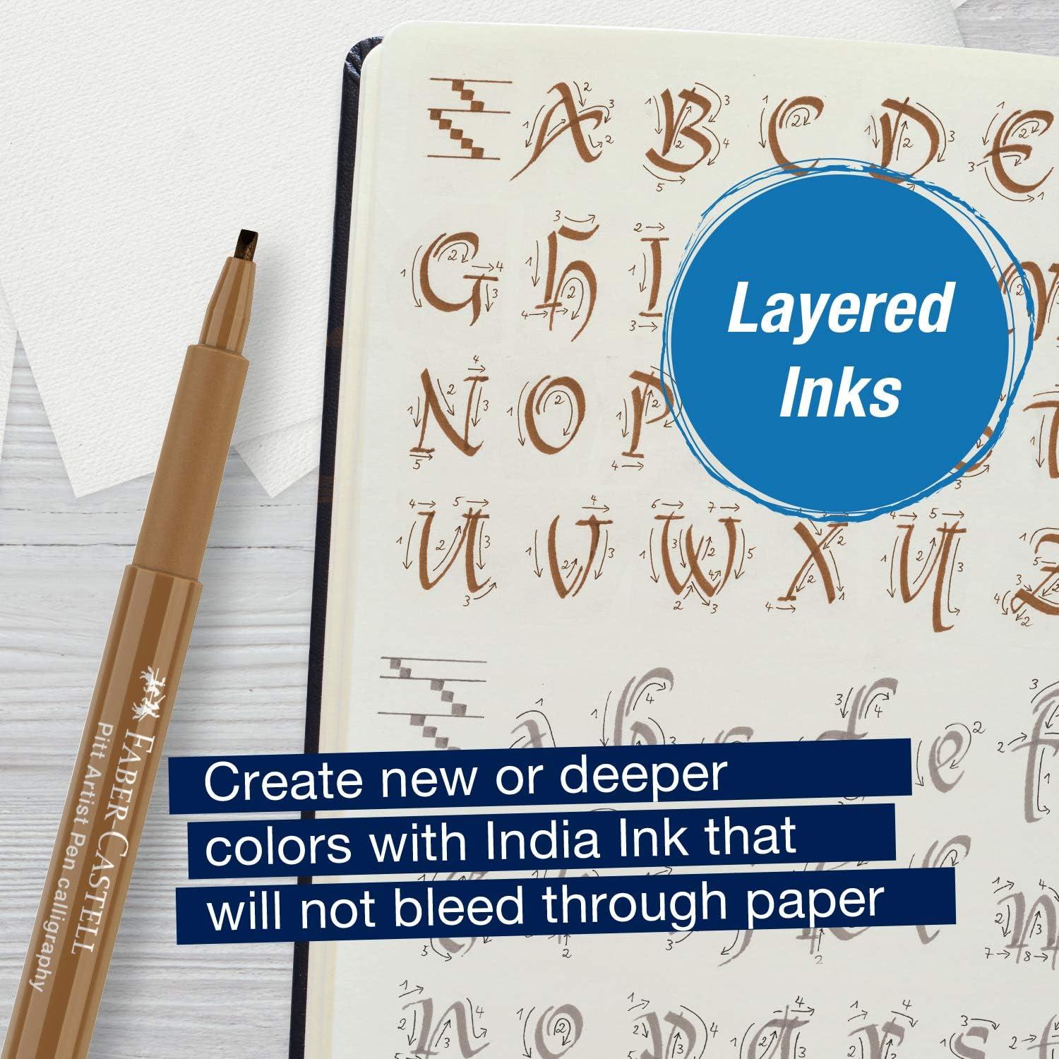 Set de Plumas de Caligrafía Faber-Castell Pitt Artist - 6 Colores Sutiles