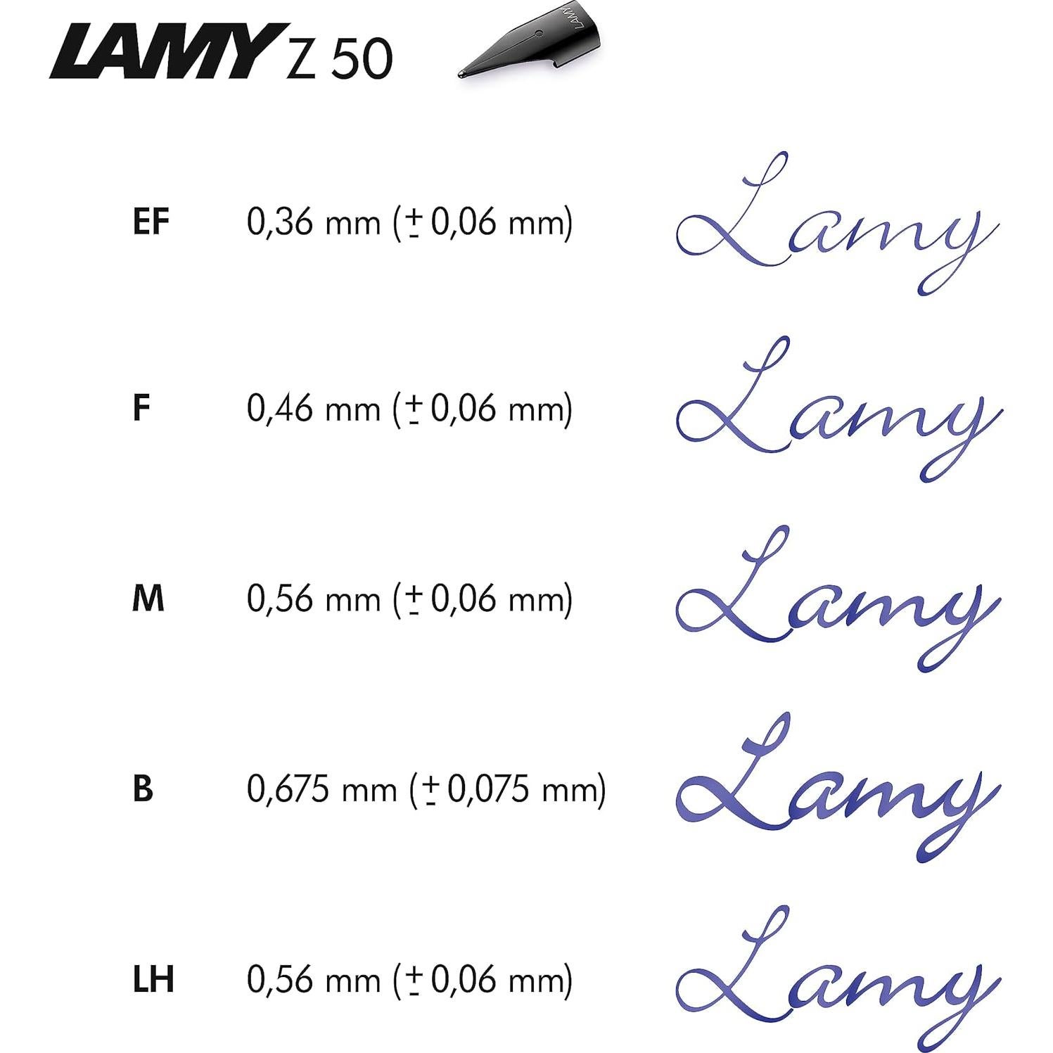 Conjunto de Plumines Lamy Z 50 Fino Negro - 1 Unidad