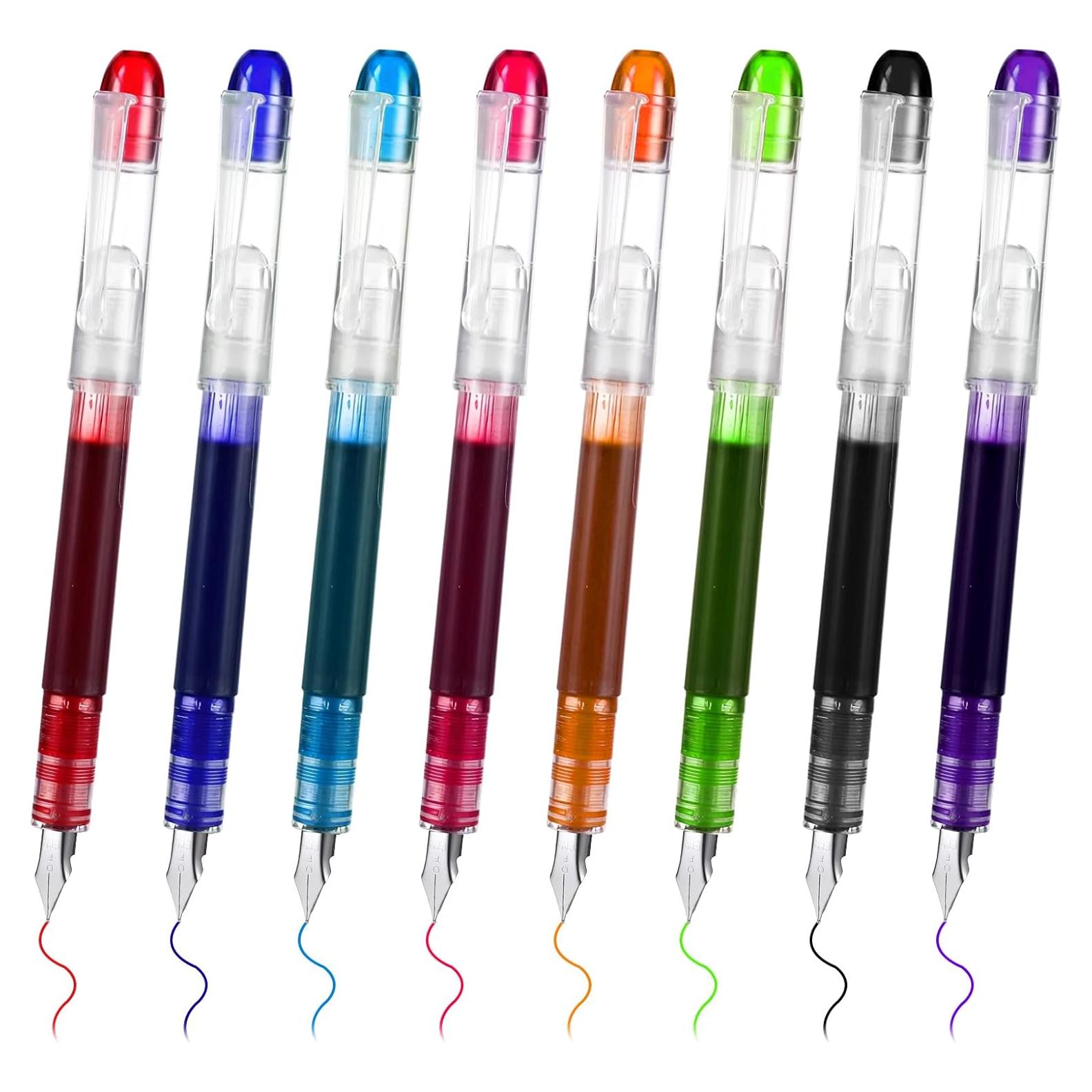 Bolígrafos Desechables YBEATY 8 Pcs Multicolor Punta Fina