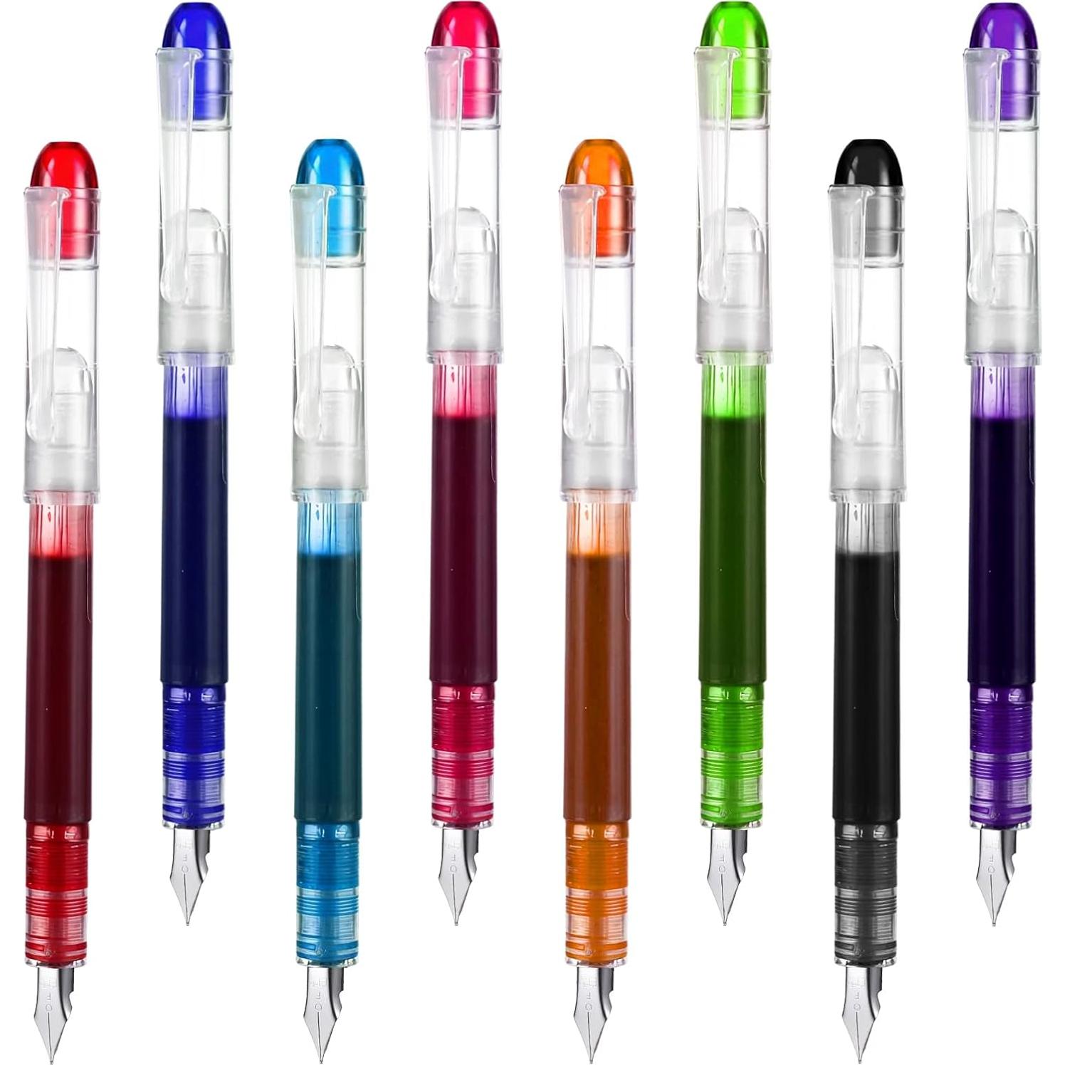 Bolígrafos Desechables YBEATY 8 Pcs Multicolor Punta Fina