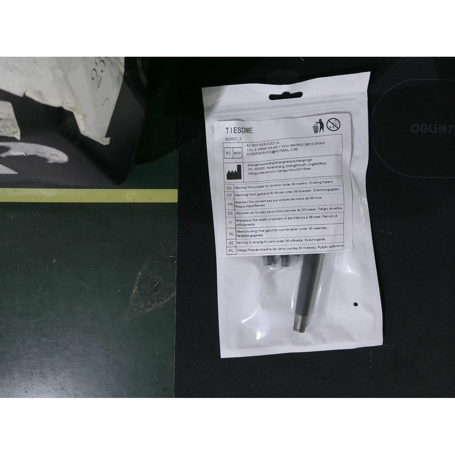 Juego de Pluma Fuente TIESOME Metal con 6 Cartuchos Tinta Negra