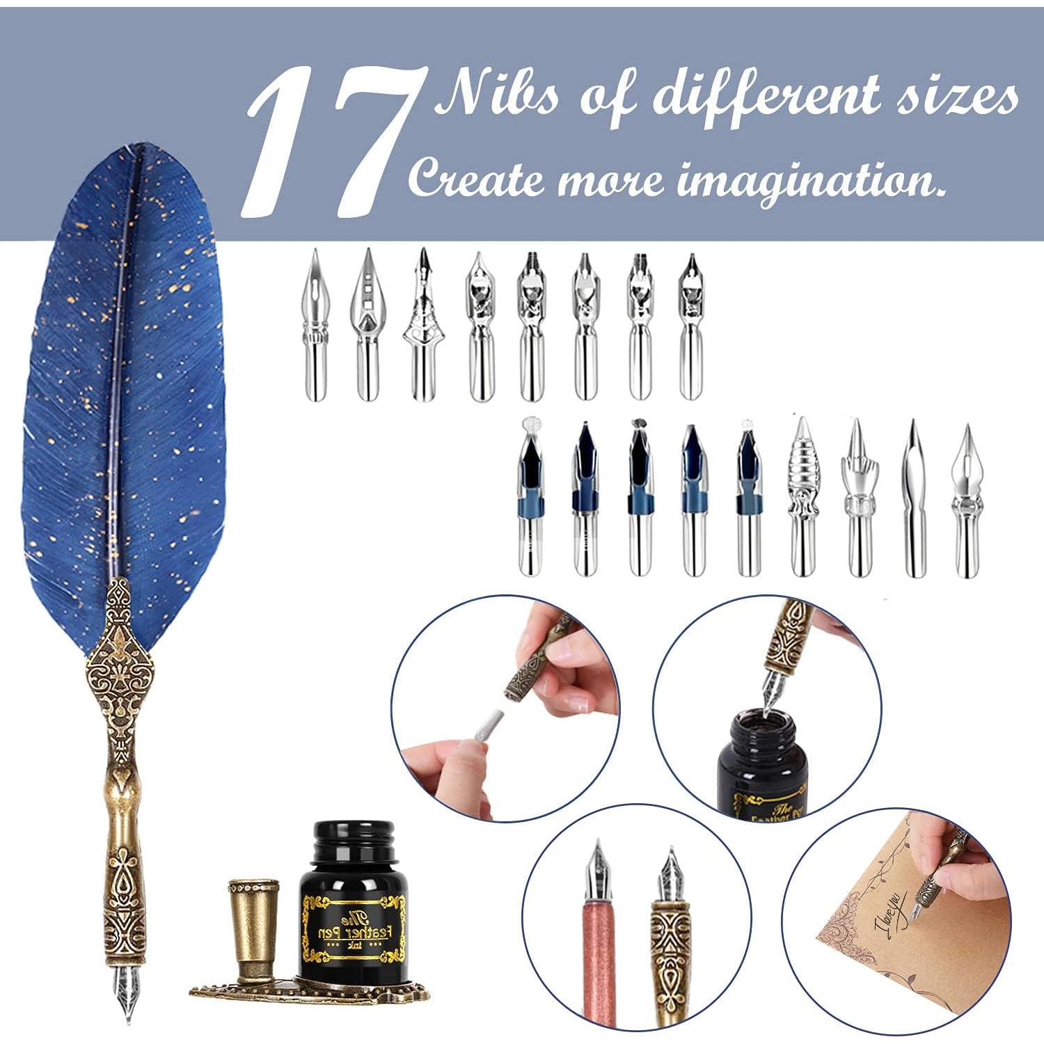 Juego de Tinta de Pluma AIYNC Azul 30 Piezas con Sello