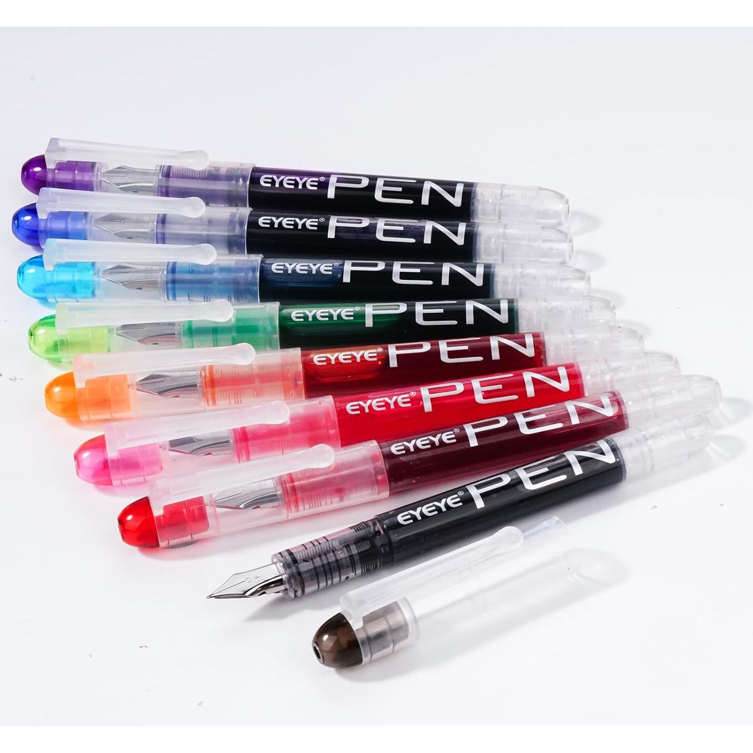 Plumas Fuente Desechables EYEYE 8 Colores Punta Fina 0.5mm