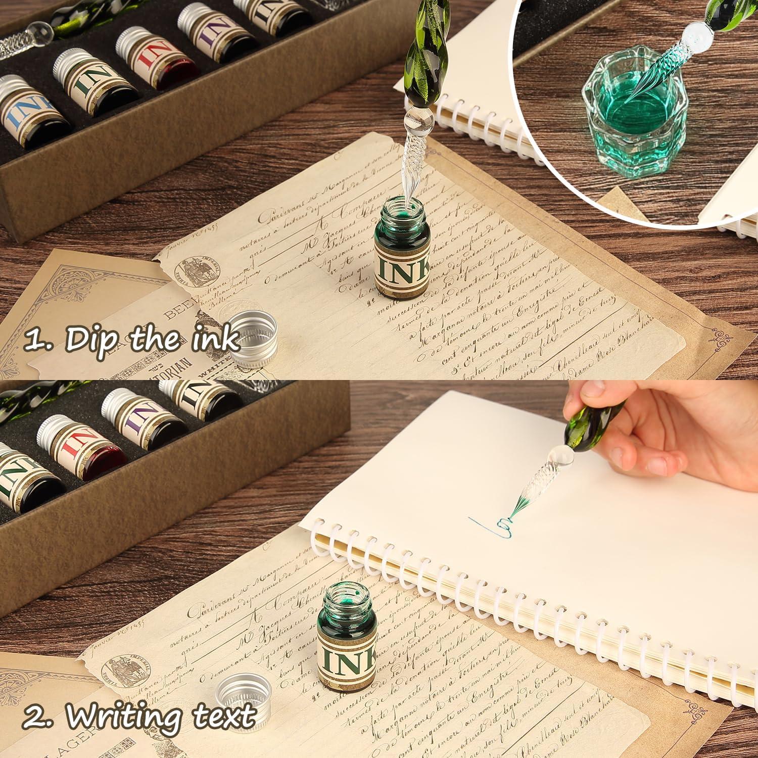 Juego de Plumas de Caligrafía Mancola con 5 Tintas Multicolor