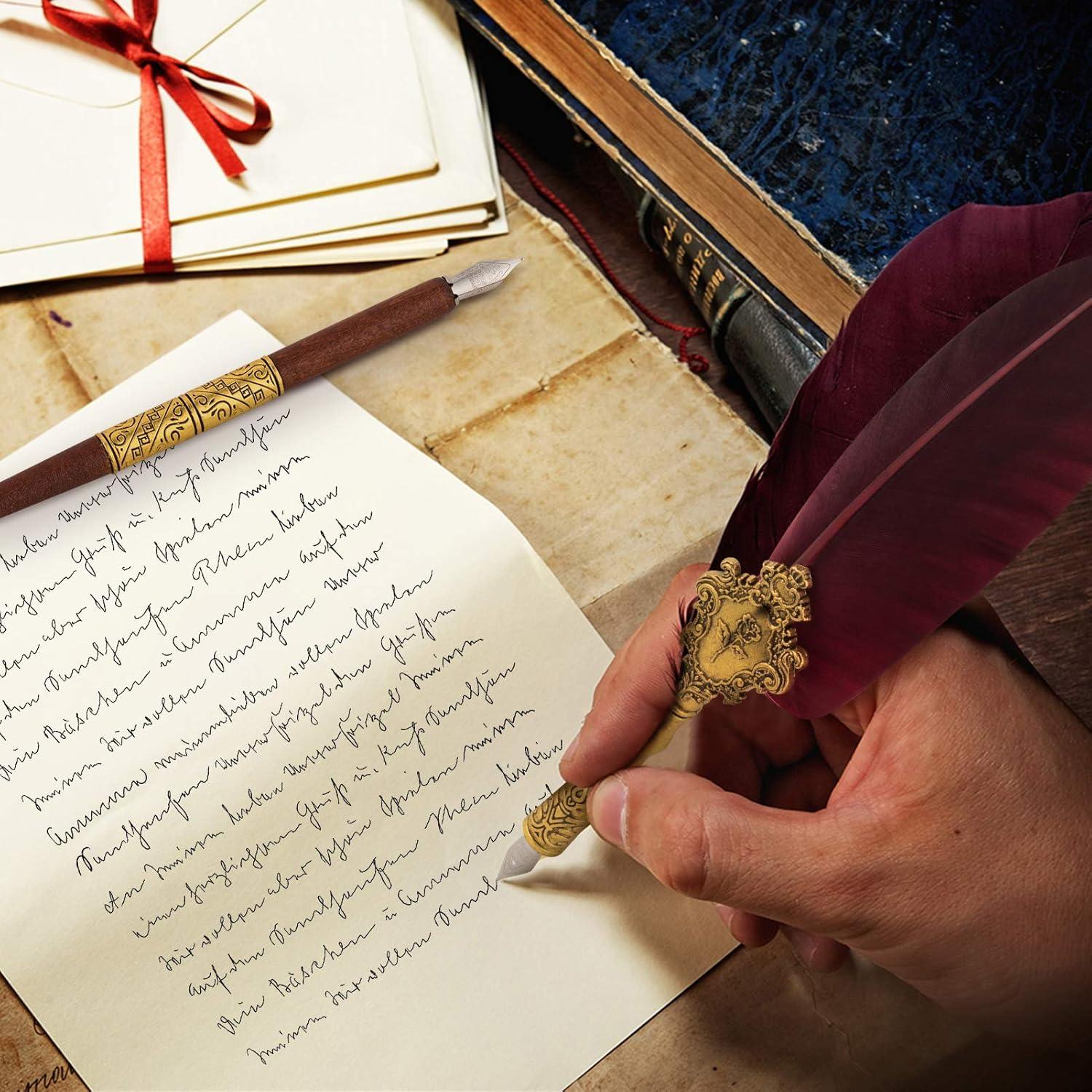 Juego de Caligrafía Hethrone 22 Piezas Plumas y Tinta